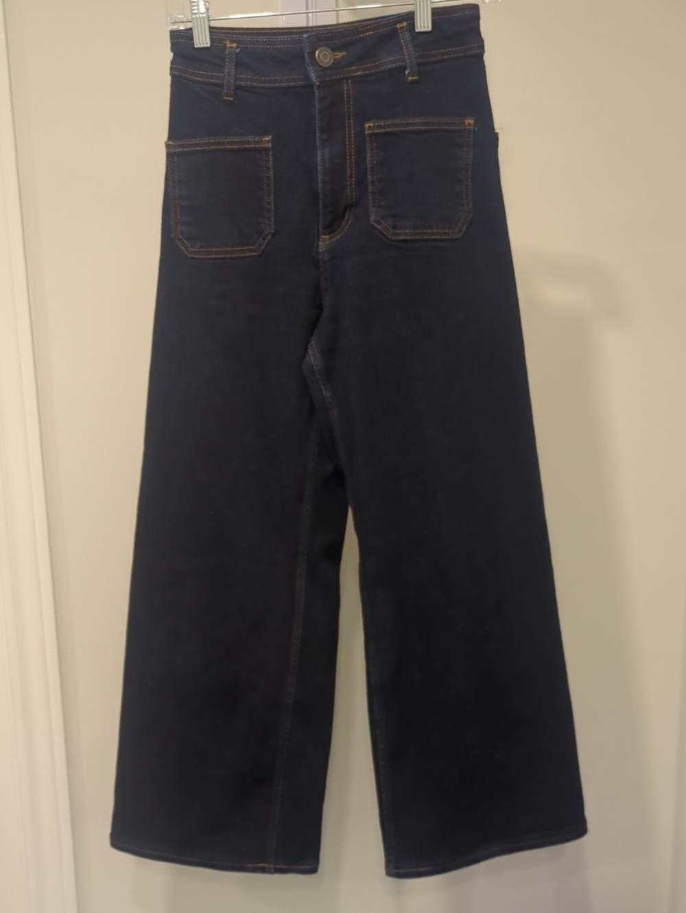 Zara Marine Straight jeans in dark indigo, size 4